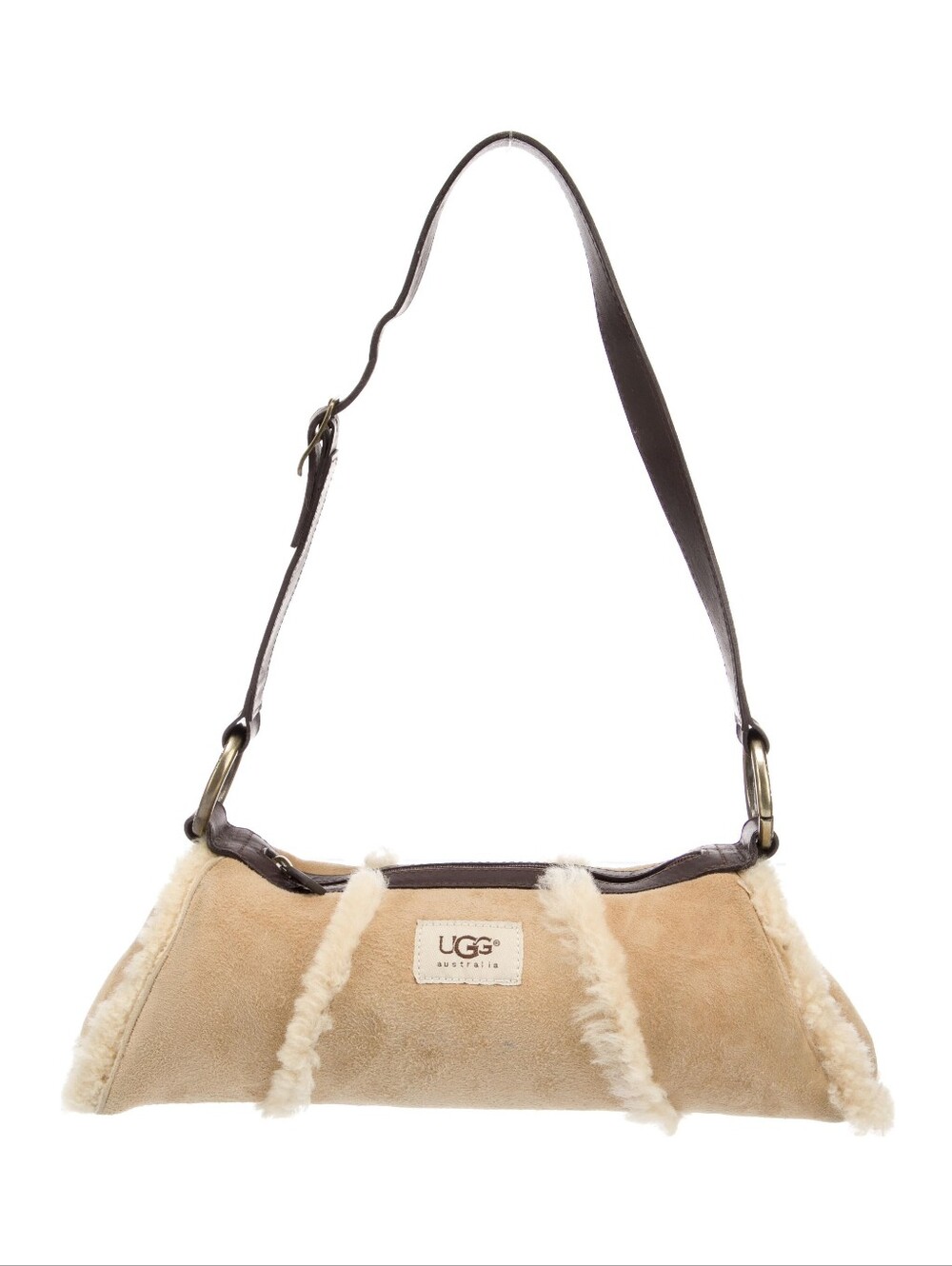 UGG Australia Sheepskin Suede Shoulder Bag | Genuine Shearling Trim | W/ COA!